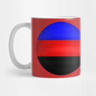 Polyamorous pride flag colours circular Mug